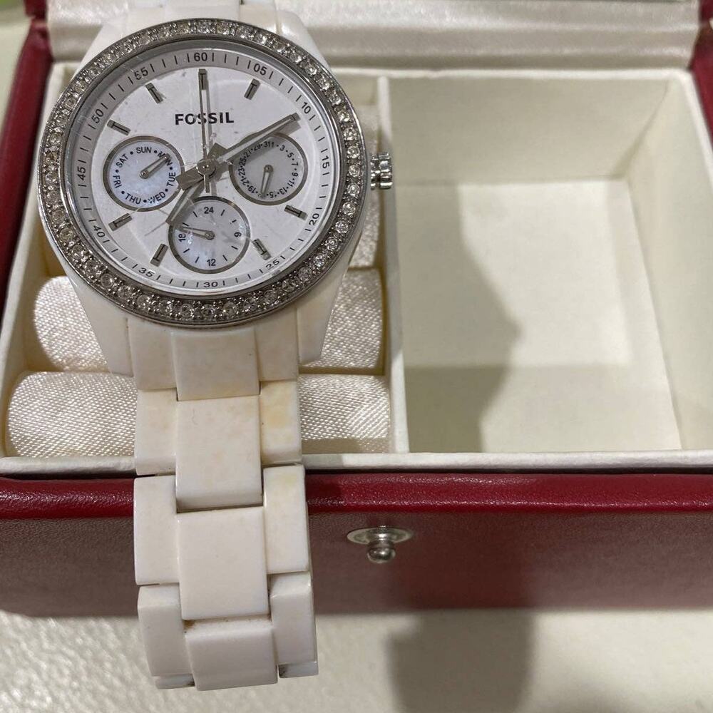 Fossil Stella White Multi Function Watch - image 1